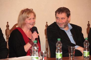 Další hosté, kteří chtěli V. Preissovi poblahopřát, Tomáš Töpfer a Lucie Juřičková.