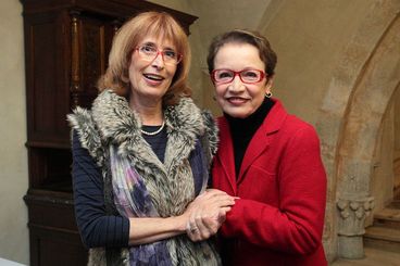 Vzácné setkání po letech – Hana Maciuchová s přítelkyní Monikou Švábovou.