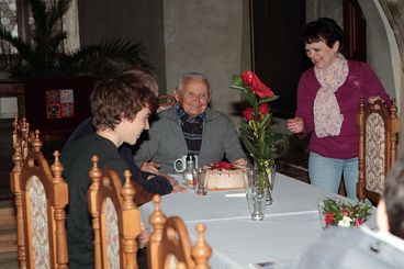 Oslavili jsme s panem režisérem Hanibalem jeho krásně půlkulaté narozeniny.